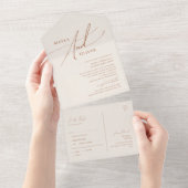 Wüste | Beige Siegel und Senden All In One Einladung (Abreißen)