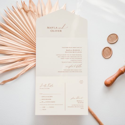 Wüste | Beige Siegel und Senden All In One Einladung