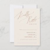 Wüste | Beige Song Request RSVP Card (Vorderseite)