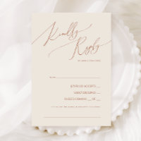 Wüste | Beige Song Request RSVP Card