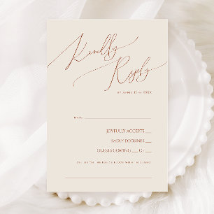Wüste   Beige Song Request RSVP Card