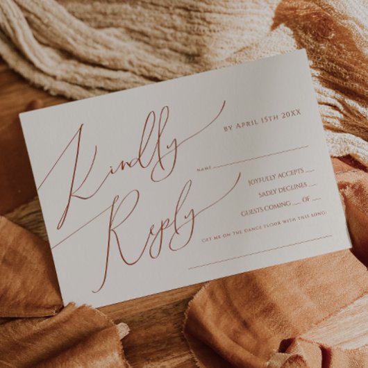 Wüste | Beige Song Request RSVP Card Karte