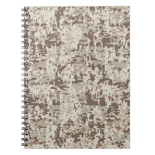 Wüste Beige Style Digital Camouflage Notizblock (Vorderseite)