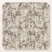 Wüste Beige Style Digital Camouflage Rechteckiger Pappuntersetzer (Vorderseite)