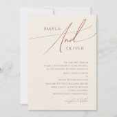 Wüste | Beige Traditionelle Hochzeit Einladung (Vorderseite)