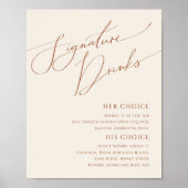 Wüste | Beige Unterschrift Drinks Unterschrift Poster (Vorne)