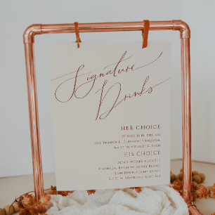 Wüste Beige Unterschrift Drinks Unterschrift Poster