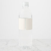 Wüste | Beige Wasserflaschenetikett (Rückseite)
