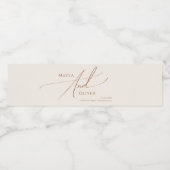 Wüste | Beige Wasserflaschenetikett (Einzelnes Label)