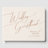 Wüste | Beige Wedding Guestbook Gästebuch (Vorderseite)