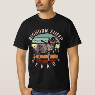Wüste Bighorn Sheep Species Vintag Nevada Staat T-Shirt