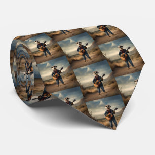 Wüste Blues: Denim Guitar Jam von Meerkat, Krawatte