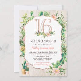 Wüste Blume 16 . Geburtstag Geburtstag Einladung