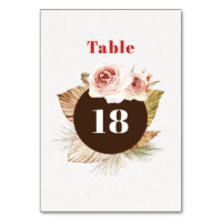 Wüste Blume boho blumenreiche Hochzeit Tischnummer