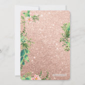 Wüste Blume Glitzer 3, Dritte Einladung zum Geburt (Rückseite)