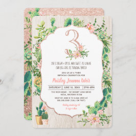 Wüste Blume Glitzer 3, Dritte Einladung zum Geburt