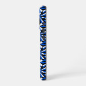 Wüste-Blume in Blau iPhone Hülle (Linke Seite)