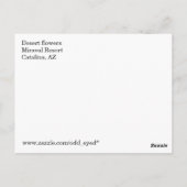 Wüste Blume Postkarte (Rückseite)