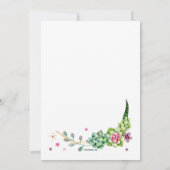 Wüste Blume Religiöse Einladung (Rückseite)