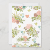 Wüste Blume Sukkulente Brautdusche Einladung (Rückseite)