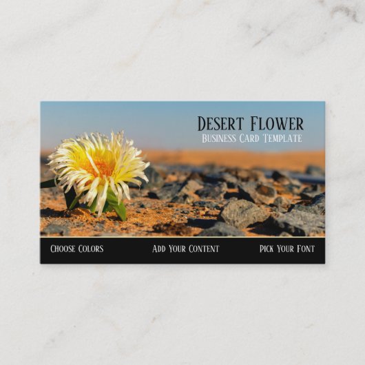 Wüste-Blume-Visitenkarte Visitenkarte (Vorderseite)