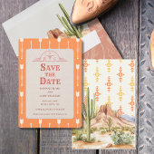 Wüste Blume Western Hochzeitseinladung Einladung