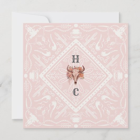 Wüste Blume Western Hochzeitseinladung Einladung