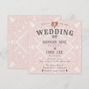Wüste Blume Western Hochzeitseinladung Einladung