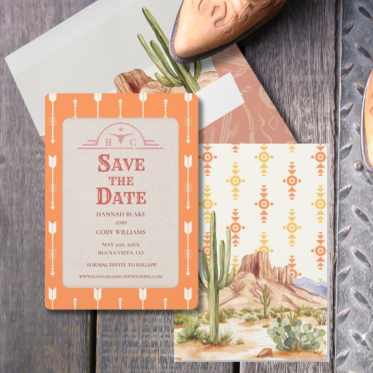 Wüste Blume Western Hochzeitssache Speichern Sie d