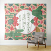 Wüste Blush Pink Girl Babydusche Wandteppich (Beispiel (Horizontal))