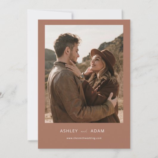 Wüste Bohemische Rost-Hochzeit Einladung (Rückseite)