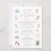 Wüste Boho Bachelorette Wochenende Ausflug Einladung (Rückseite)