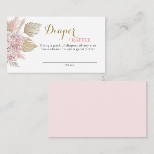 Wüste Boho Diaper Umschließungskarte Begleitkarte (Vorne/Hinten)