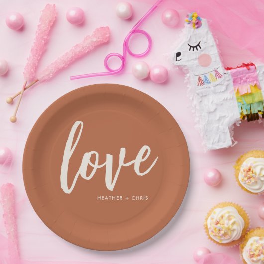 Wüste Boho Liebe Wedding Party Pappteller (Party)