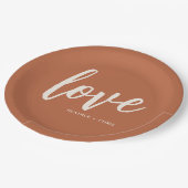 Wüste Boho Liebe Wedding Party Pappteller (Schrägansicht)