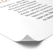 Wüste boho schicke Hochzeitssattelkarte Poster (Ecke)