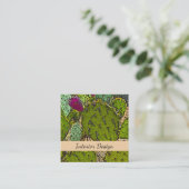 Wüste Botanischer Kaktus Innenarchitekt Quadratische Visitenkarte (Stehend Vorderseite)