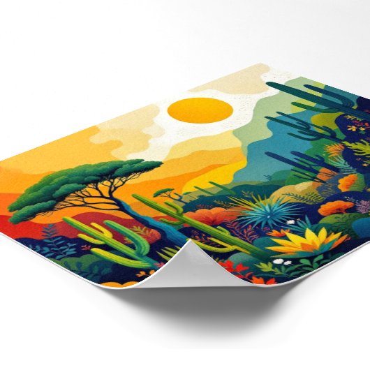 Wüste Brasilian Caatinga Biome Poster (Ecke)