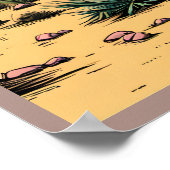 Wüste Butte Mesa Grafische Kunstlandschaft Poster (Ecke)