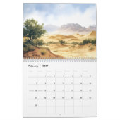 Wüste Cacti Landschaften Kalender (Feb 2027)