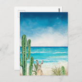 Wüste Cactus Beach Seascape Postkarte (Vorne/Hinten)