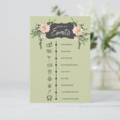 Wüste Cactus Bloom Order of Events Begleitkarte (Stehend Vorderseite)