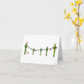 Wüste Cactus Christmas Card Karte (Gelbe Blume)