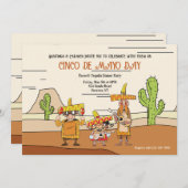 Wüste Cactus Cinco De Mayo Einladung (Vorne/Hinten)