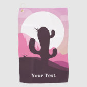 Wüste Cactus custom text golf handtuch (Vorderseite)