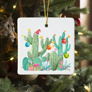 Wüste Cactus Southwest Christmas Holiday Keramikornament