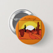 Wüste Cactus Sunset Thunder_Cove Button (Vorne & Hinten)