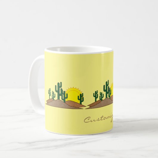 Wüste Cactus Sunset Thunder_Cove Kaffeetasse (Vorderseite Links)