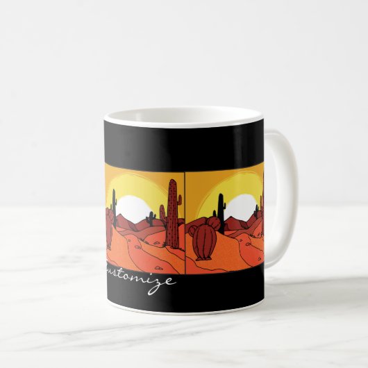 Wüste Cactus Sunset Thunder_Cove Kaffeetasse (VorderseiteRechts)