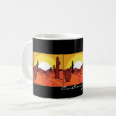 Wüste Cactus Sunset Thunder_Cove Kaffeetasse (Vorderseite Links)